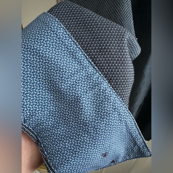 TED BAKER Endurance 16.5 34/35 Blue Flip Contrast Cuff Spread Collar 100% Cotton - Picture 2 of 10